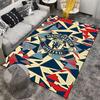 Manchester United Logo Carpet with Geometric Red and Blue Pattern Suitable for use as an anti-slip for living room bedroom sofas