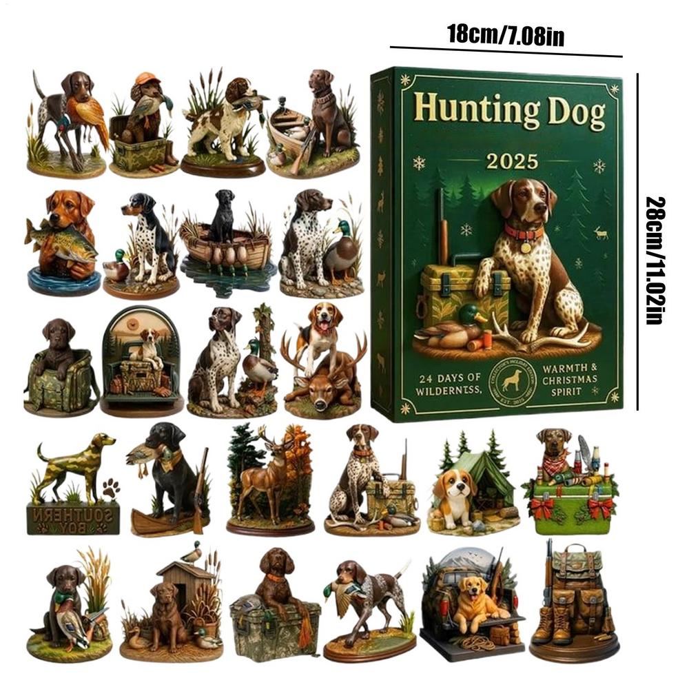 

Hound Dog Christmas Countdown Calendar 24 Days 2D Acrylic Xmas Tree Pendants for Holiday Home Party Decorations Christmas Gifts other