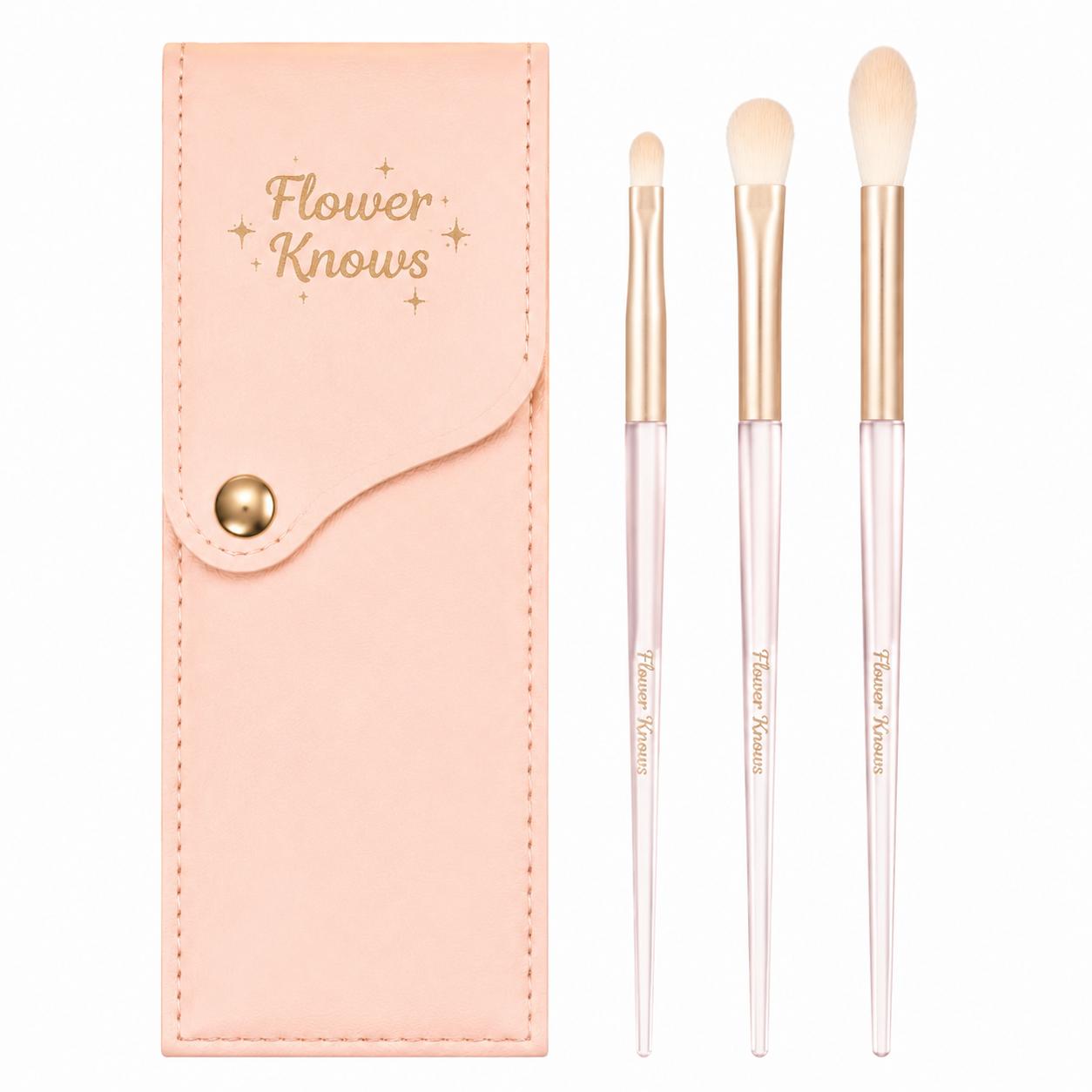 Flower Knows Make-up Kwastenset 2 stuks Zwaan Balet Zoete Beer Ridder Eenhoorn Blusher Kwast Zacht Synthetisch Haar Leuke Make-up Tools beige