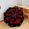1 PC Automatic Folding Umbrella - Mysterious Symbols Pattern, Portable & Foldable Design with 8 Ribs, Christmas Birthday Gifts