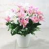 Silk Lily Flower Set - Decorative Artificial Bouquet for Living Room & Dining Table