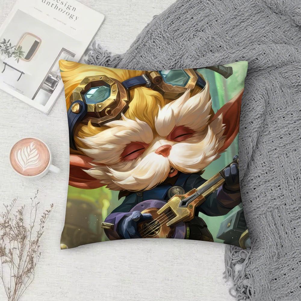 Arcanes Season 2 Viktor Pillow Case Square Pillowcase Double-Sided Printing Short Plush Sofa Cushion Cover Bedroom