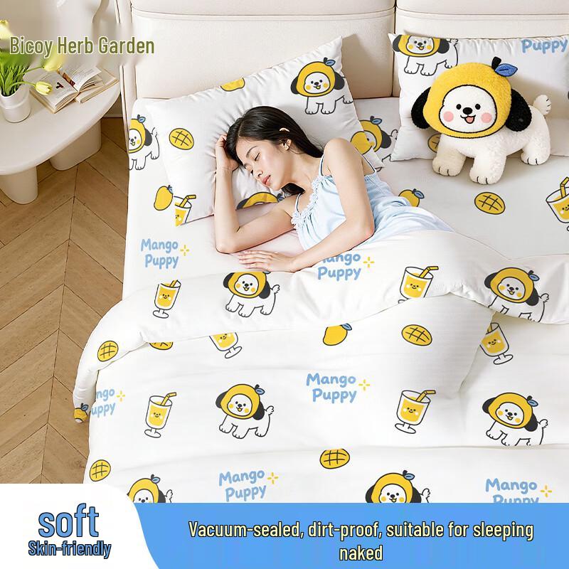 Disposable Cotton-Feel Travel Bedding Set (3-Piece)