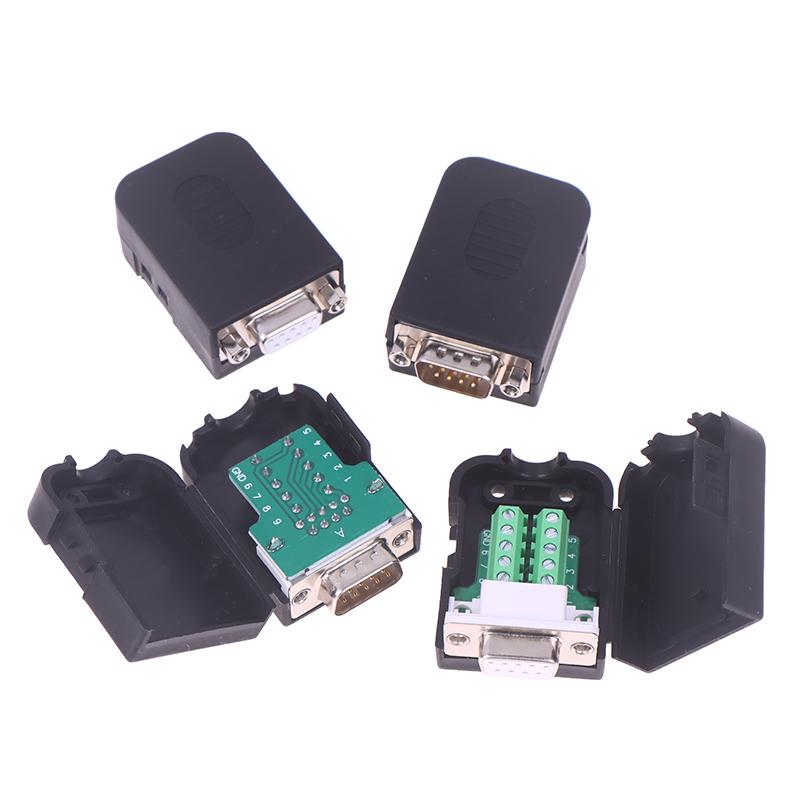 Db9 Serial Adapter Rs232/485/422 Connector Male Female 9 Pin Breakout Terminals Com Connector 21-24 Awg Wire Solderless