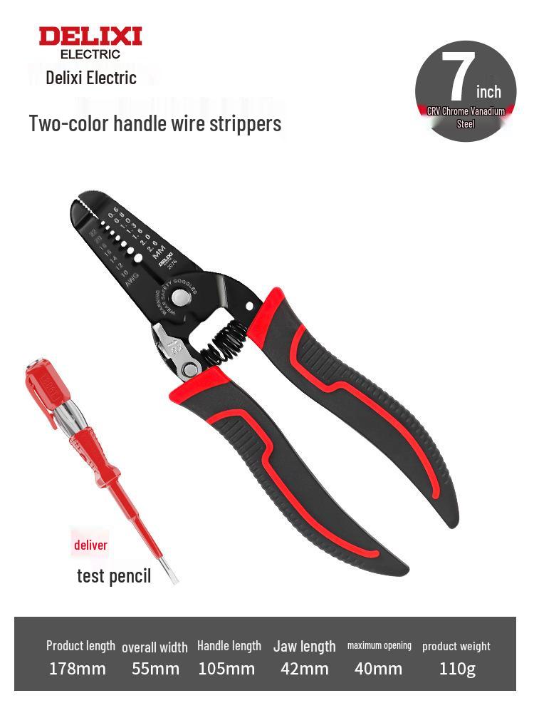 Delixi Multifunctional Electrician Wire Strippers and Crimping Pliers
