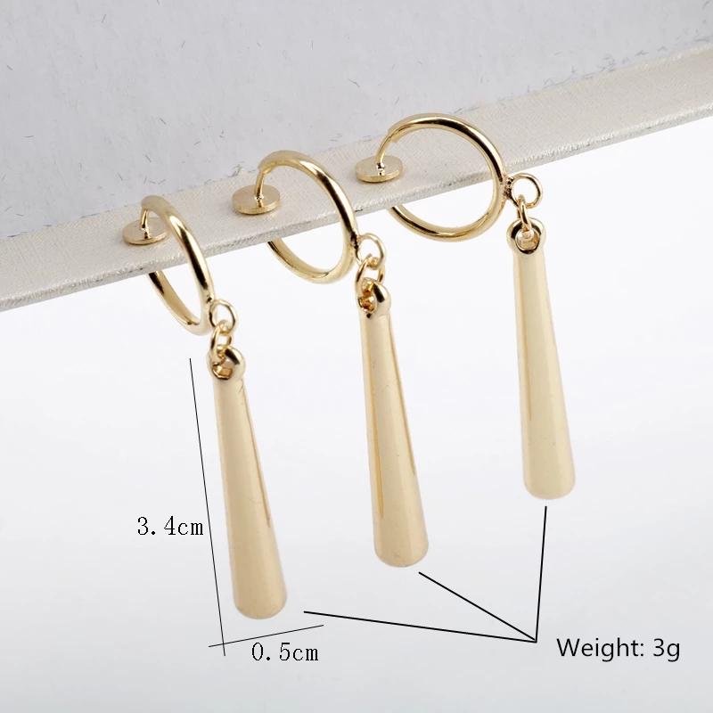 Anime One Piece Roronoa Zoro Cosplay Earrings Sauron Ear Clips Golden Pendant Hook Earrings For Women Men Jewelry 3Pcs/Set