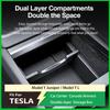 Convient pour Model Y Juniper Model Y L 2025 2026 ABS boîte de rangement accoudoir console centrale plateau de rangement double couche accessoires