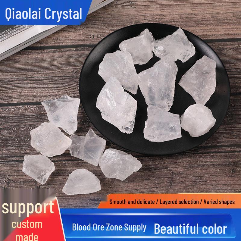 Large Natural White Raw Crystal Stone Aromatherapy Diffuser & Decorative Ornament 1-2cm 100g естественный