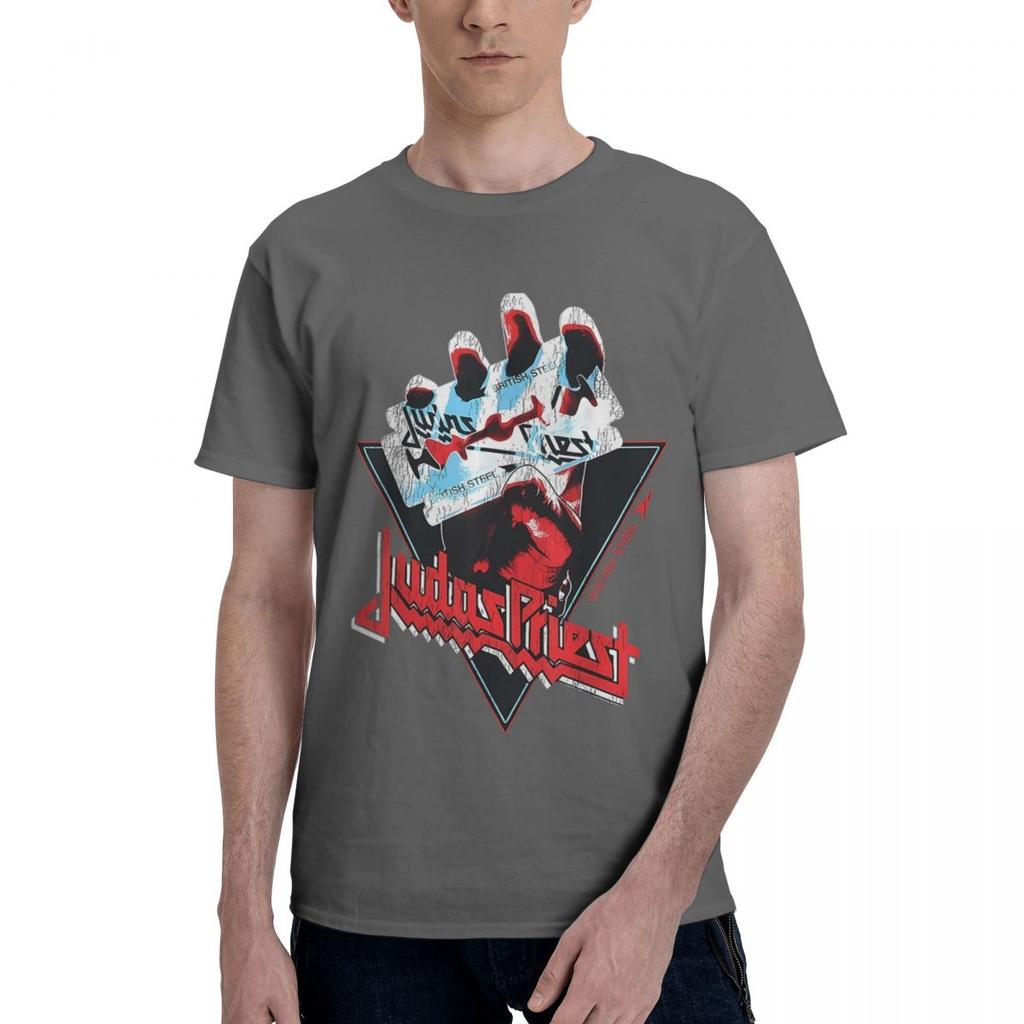 Judas Priest British Steel 100% Baumwolle Lässig Atmungsaktiv Bequem Sommer Lustig Ugus T-Shirts Herrenhemd