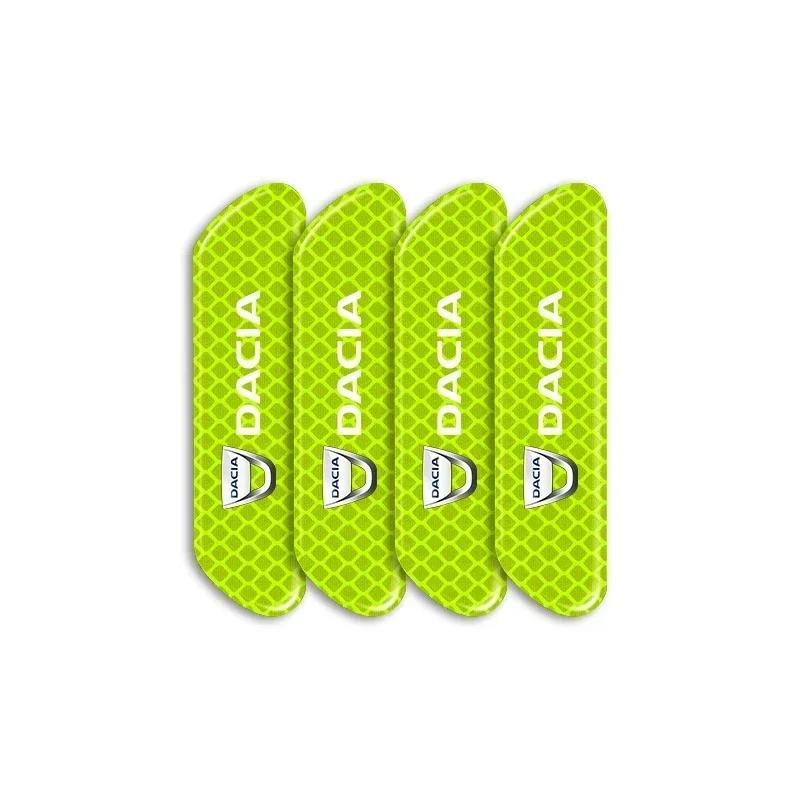 4pcs Car Door Reflective Strips security Warning Stickers For Dacia Duster Logan Sandero 2 Mcv 2 Sandero MK Cilo Stepway Dokker