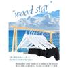 Wood Star Wooden Hangers, Set of 10, White Gloss Finish, 44.5cm, with Shoulder Bars and 360-Degree Rotating Hooks, for Jackets, Suits, Coats, and Shir