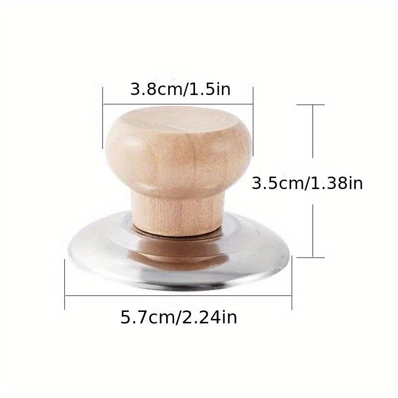 Heat Resistant Wooden Pot Lid Knobs Replacement Handles for 2L To 3L Pots Durable Grip for Home Cooking