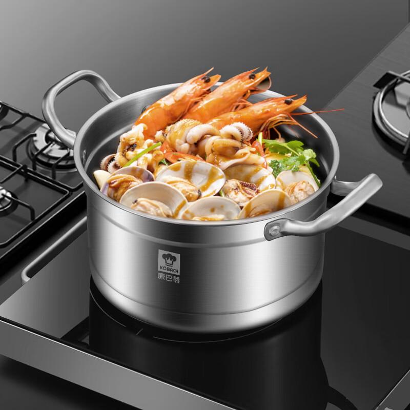 KOBACH New European Style 304 Stainless Steel Soup Pot 22cm