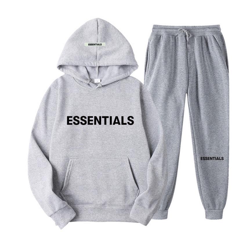 2024 Fear of God Essentials Unisex Hoodie Set - Doppelnähte, High Street Stil für Herbst/Winter