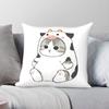 Mofusand Cow Square Pillowcase Polyester Linen Velvet Pattern Zip Decor Throw Pillow Case Home Cushion Cover
