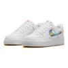 Nike Air Force 1 Low GS Rainbow Lace Swoosh Kids Sneakers White Multi-Color Terra-Blush FQ4948-100