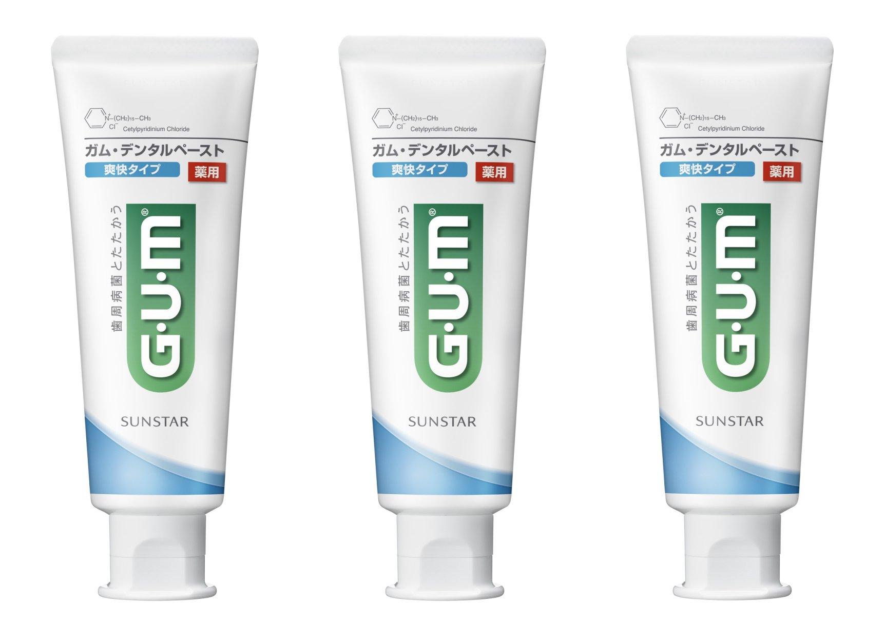 

[Распродажа] Зубная паста Sunstar Gum Освежающий тип (120г) x 3 шт. Лечебная зубная паста GUM [Квазилекарственное средство]