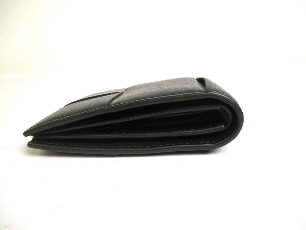 Authentic BOTTEGA VENETA Black Leather Small Cassette Bi-Fold Bill Wallet #a417  Refurbished
