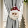 Kawaii Jultomte Julgardinspänne Snögubbe Juldekoration Julgransprydnad Hållbart Gardinband Hotell