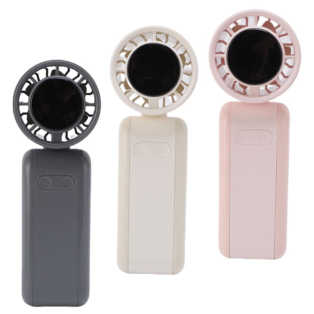 Handheld Turbo Fan 5 Levels Adjustable Quiet Folding Digital Display Portable Mini Pocket Fan with S