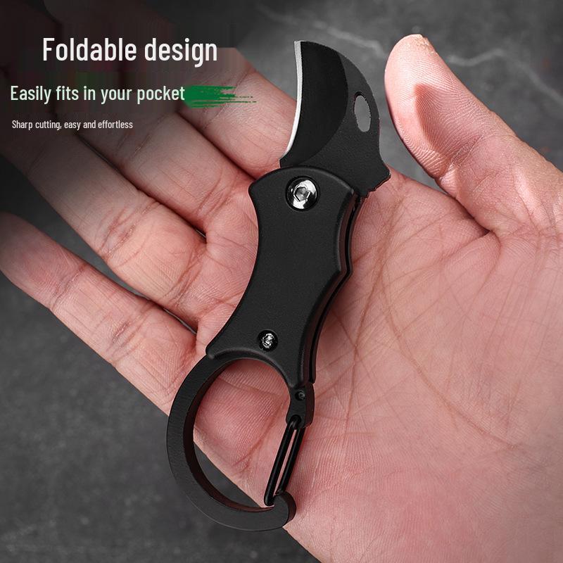 Portable Folding EDC Keychain Knife - Emergency Survival, Camping, and Unboxing Tool