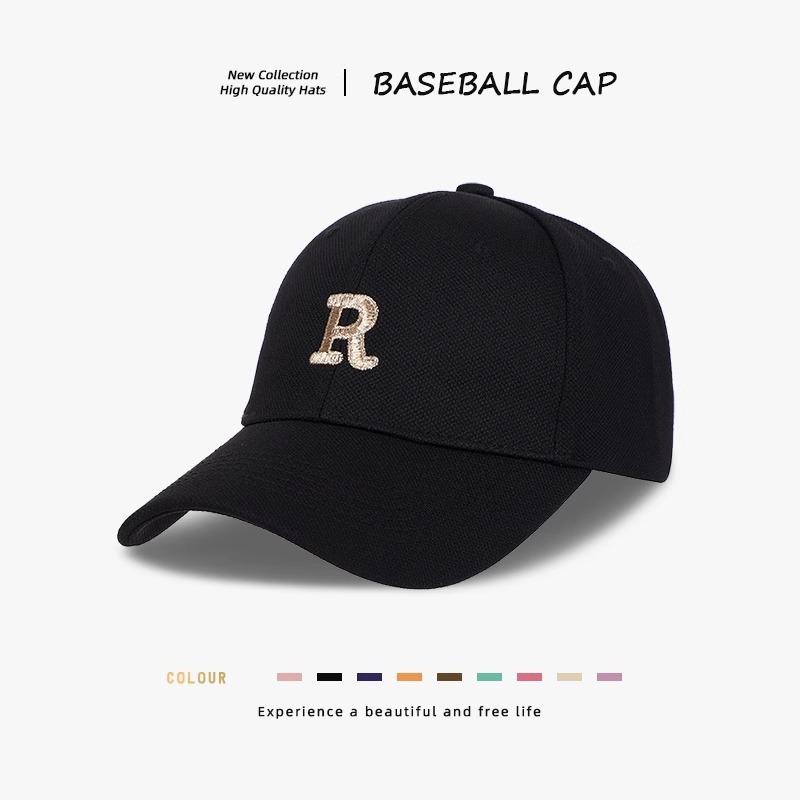 Women s baseball cap with deep crown and large head circumference, sun protection, makes the face look smaller, wide curved brim, versatile, Adjustable