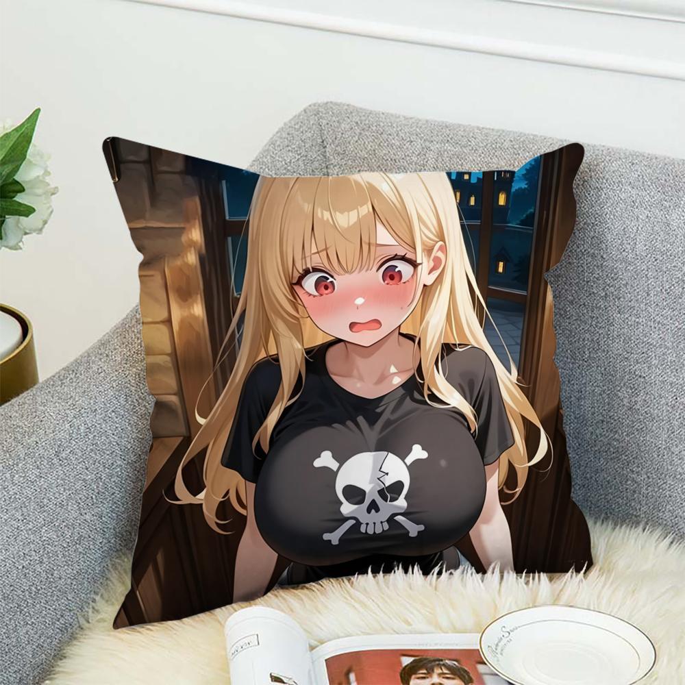 My D-Dress-Up DarlingS Pillow Case For Car Sofa Decorative Home Double-sided Print Plush Square Throw Pillow Cushion Cover