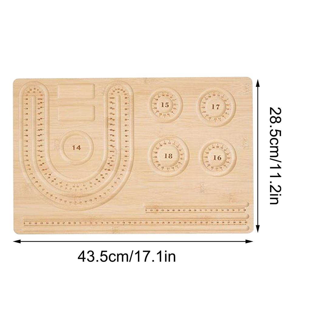 Wooden Bead Board with Ruler for DIY Bracelet Jewelry Making