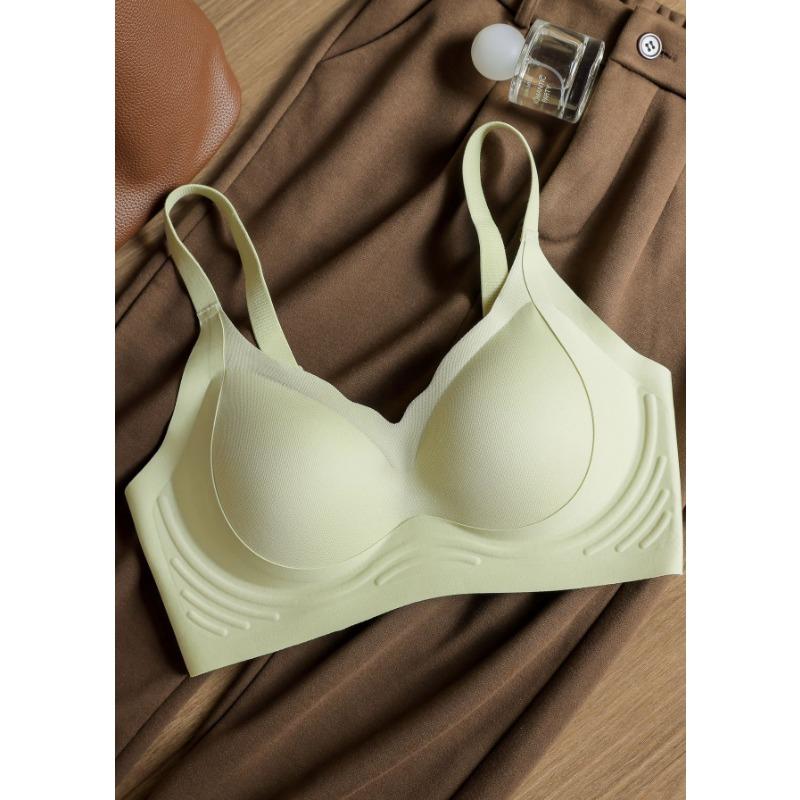 Women Seamless Wireless Fixed Cup Comfortable 3d Shaping Lift Gathering Bra