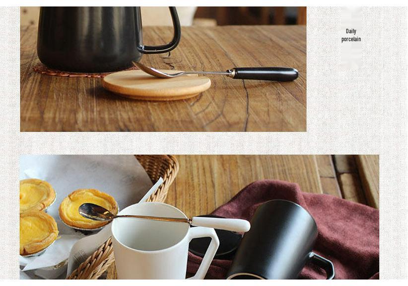 Nameless Artifact Large Ceramic Mug with Lid and Spoon - Ideal for Couples, Office, Coffee, or Tea.