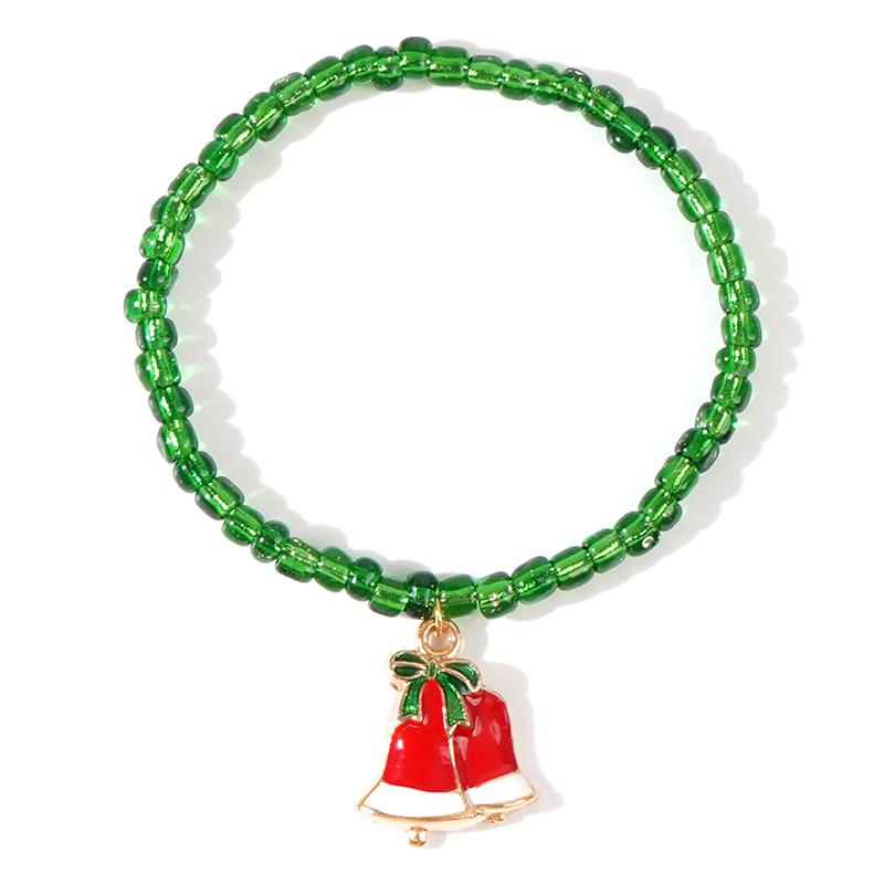 Christmas Colorful Beads Multi Element Pendant Bracelets For Women Santa Claus Tree Elk Bracelet Party Jewelry