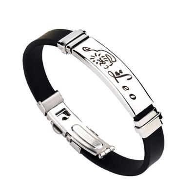 Δώρο κοσμήματα βραχιόλι σιλικόνης βραχιόλι με ρυθμιζόμενη πόρπη Unisex 12 Constellations