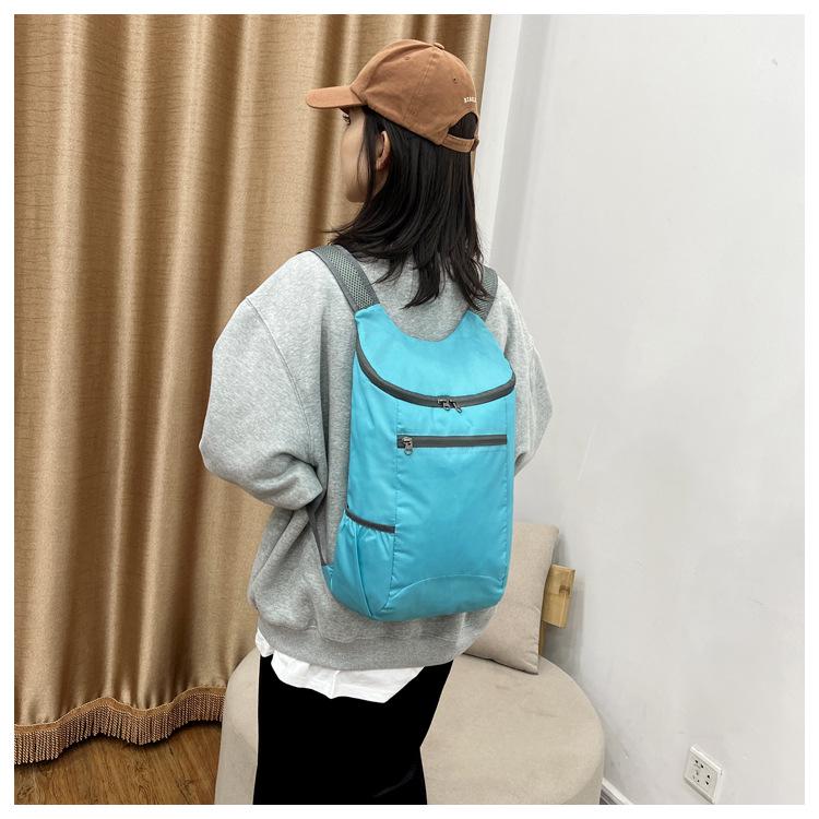 Tragbarer Outdoor Faltbarer Sportrucksack - Leichte Doppelschulter-Reisetasche und Schultasche; Option für individuelles Logo verfügbar.