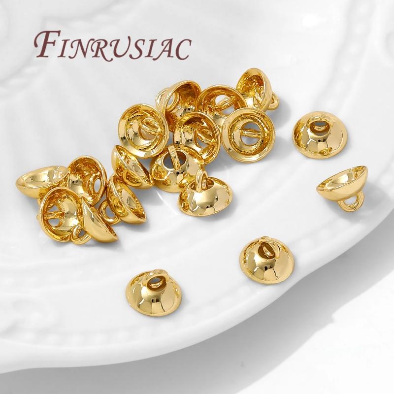 Messing 18K Gold Plated 2-Loch Verbinder für Schmuck, Armband Endstück, Perlen Endkappe mit Loch, Zubehör für Schmuckzubehör