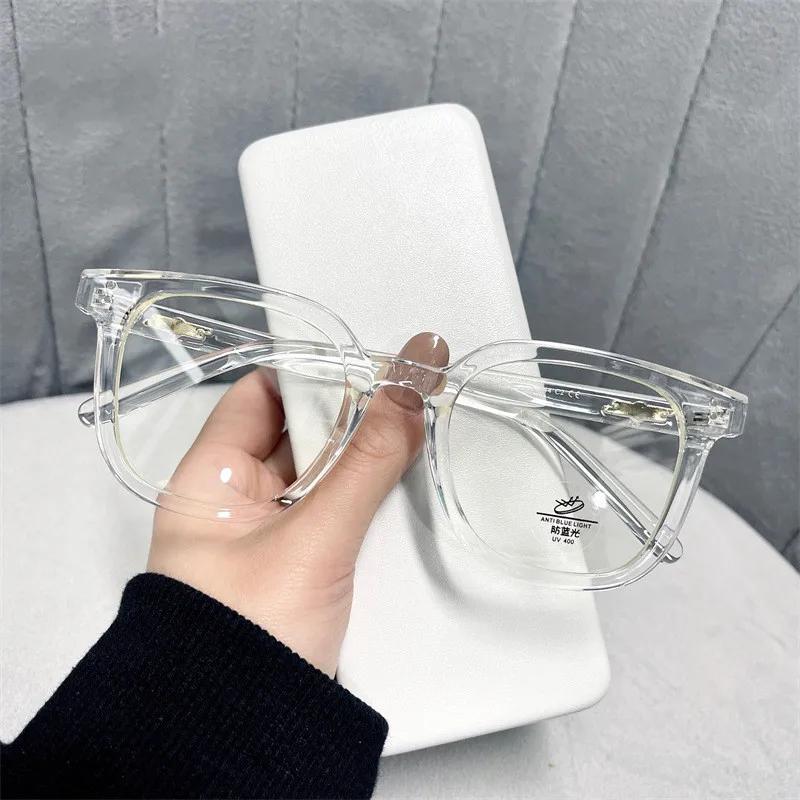 Retro Black Large Frame Myopia Glasses Trend Female Anti-Blue Light Near Sight Eyewear Optical Spectacle Short Sight Eyeglasses