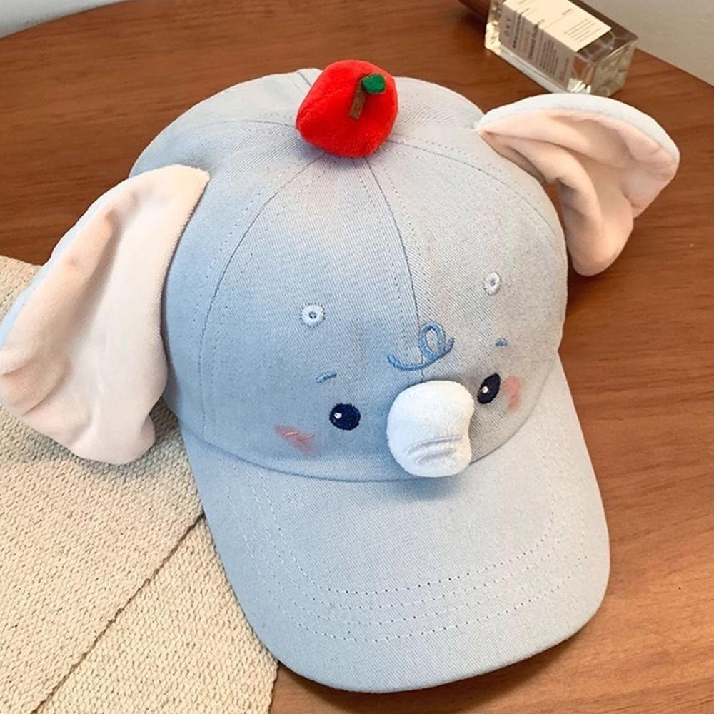 Y2k Peaked Cap Cute Elephant Sun Hat Korean Baseball Cap  Duckbill Cap