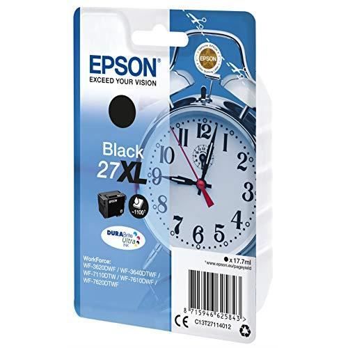 Cartouche d'encre Epson 27XL DURABrite Ultra - Noir - Pack de 1 - 17.7 ml - XL - Jusqu'à 1100 pages