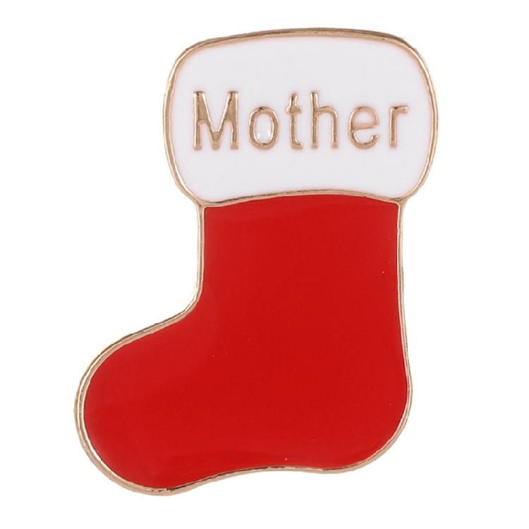 Family Brooch Lapel Pin Christmas Sock New Year for Parties and Weddings