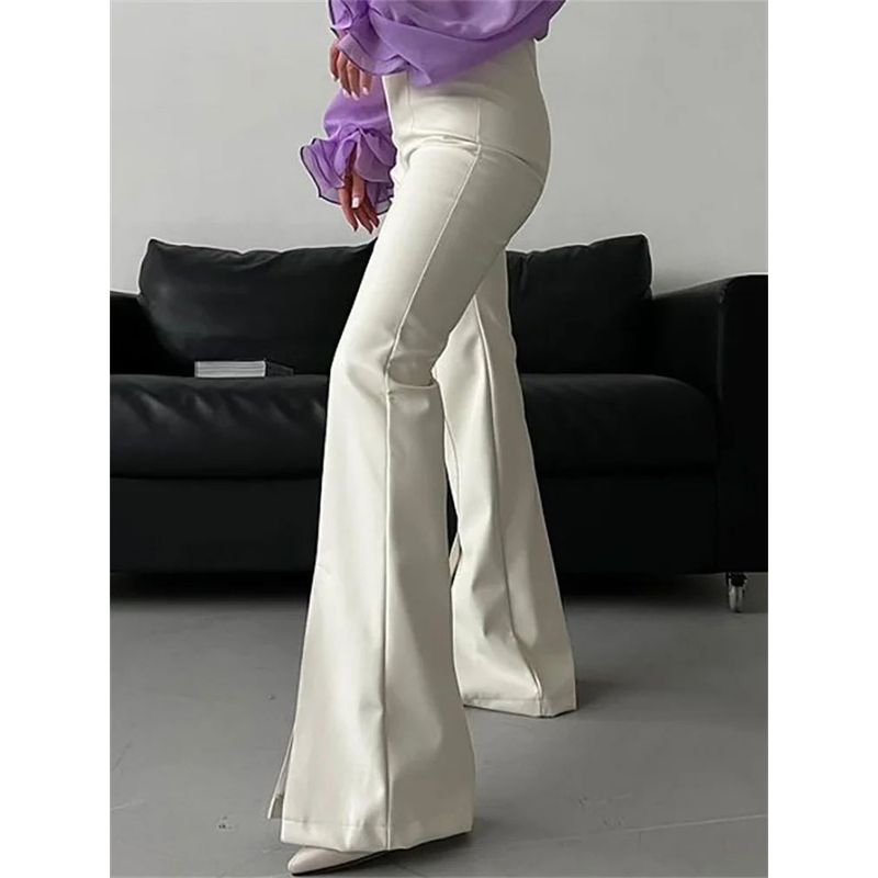 Sexy Slim Slim Fit Micro Flared Pants Sexy Slit Slim-Fitting Bootcut Pants