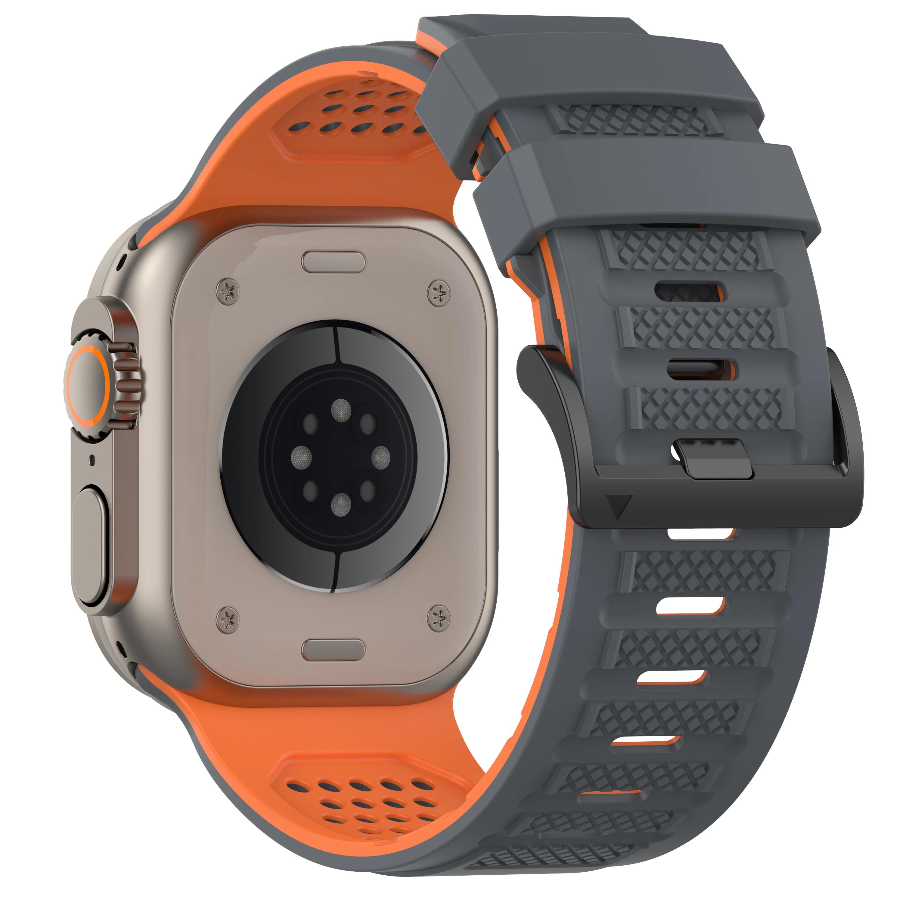 

Спортивный ремешок для Apple Watch Ultra 3 49 мм Силиконовый ремешок для Apple Watch Серии 11 10 SE 9 8 46 мм 45 мм 44 мм 42 мм 42 44 45mm