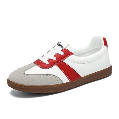 Spring/Autumn Elegant Lace Up Round Toe Running Casual Shoes Fashionable Comfortable Women's Vulcanized Shoes