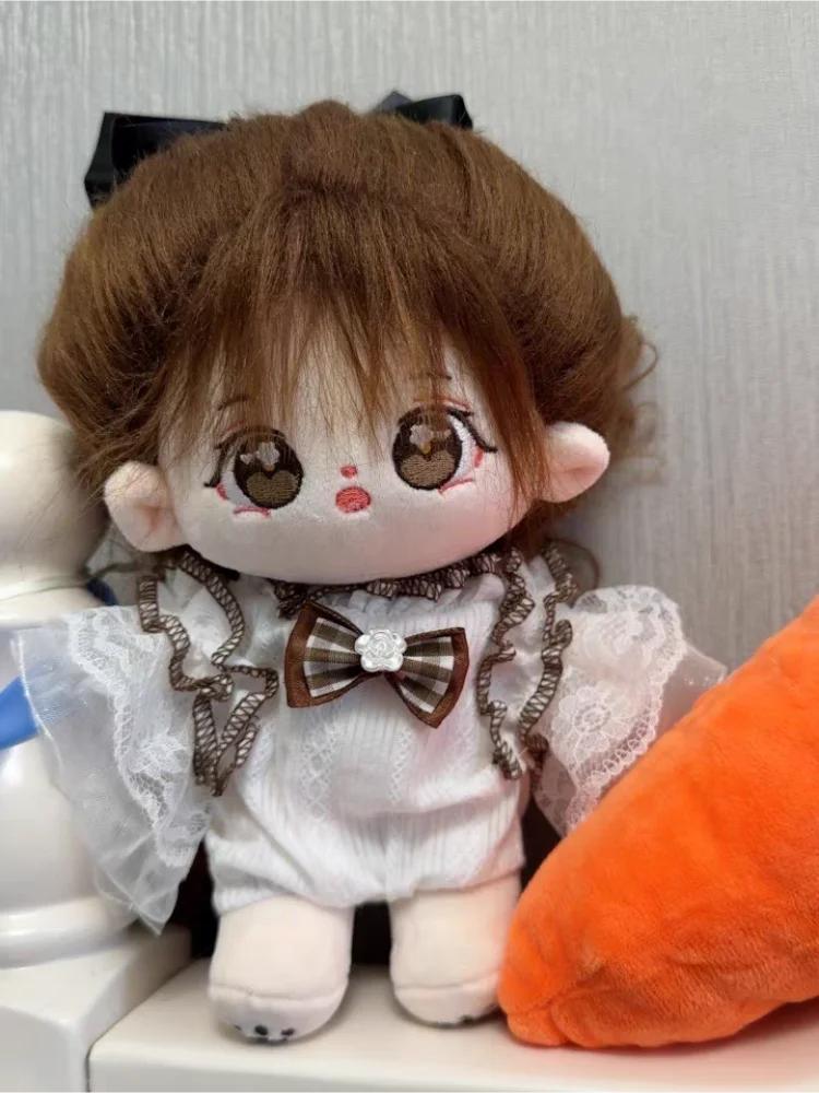 Kawaii Cotton Doll 20cm Naked Baby Doll Dress Up Baby Clothes with Messenger Bag Plush Toys Girls Cloth Dolls Collection Gift