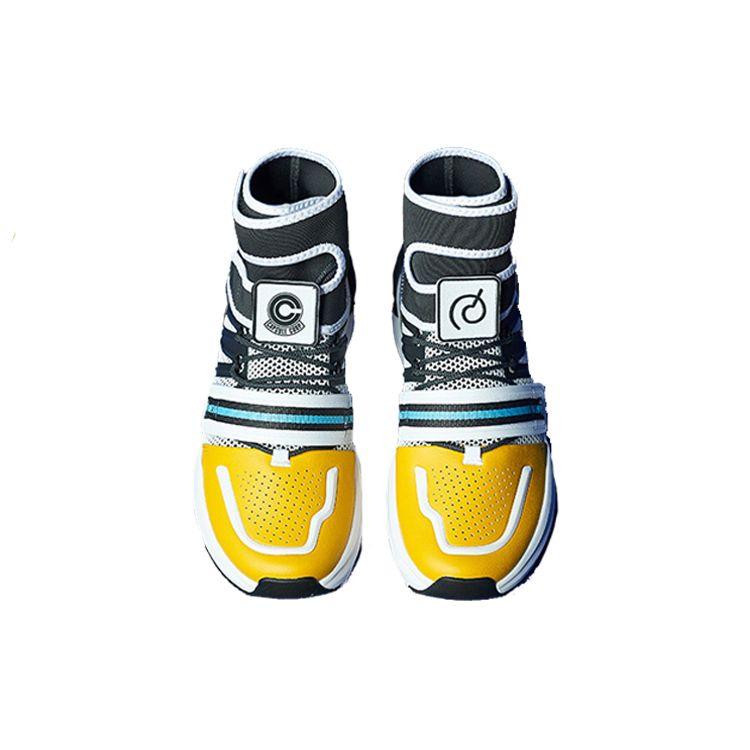 Anta Dragon Ball X Kolaborace Vegeta Super Modrá Forma Protiskluzové Lehké Vysoké Basketbalové Boty Pánské Basketbalové Boty Černá Žlutá 11941620-4
