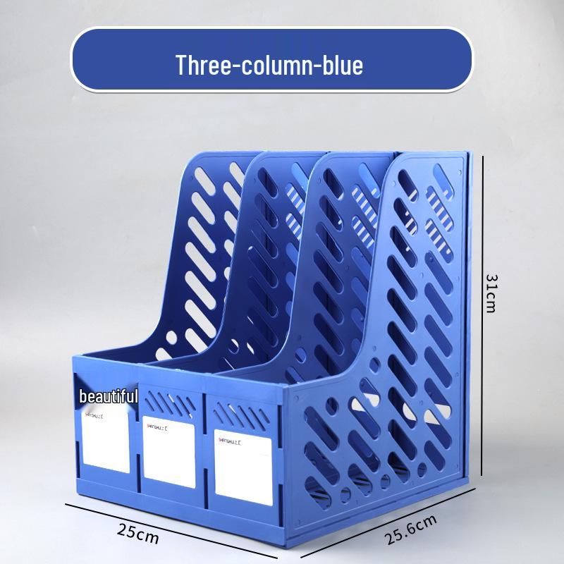 

Desktop Four-Compartment File Organizer & Pen Holder with A4 Storage Box