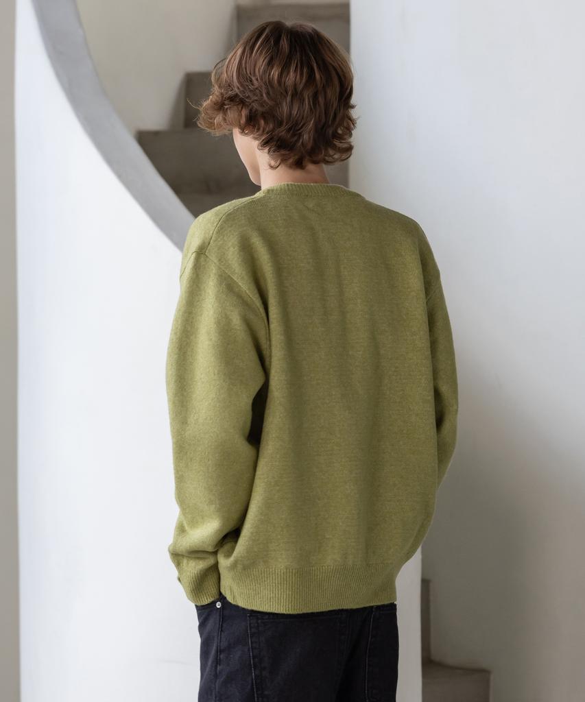 Decoroso Comfort Round Neck Cardigan [Green]