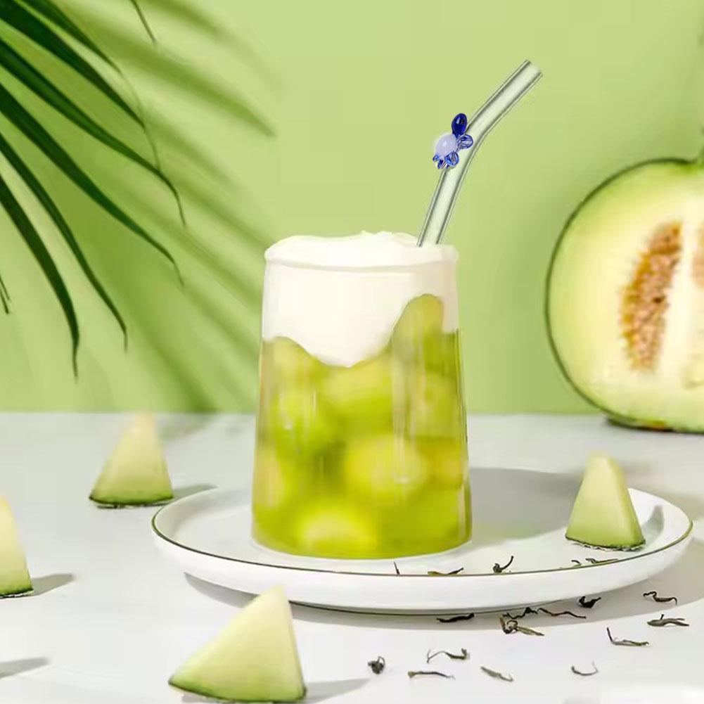 Reusable Glass Straws Eco Friendly Drinking Straws Mug For Smoothies Tea Accessory For Coffee B I0F2