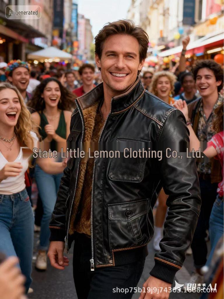 European-Style Autumn/Winter Men's Leather Jacket – Casual and Stylish for All Ages