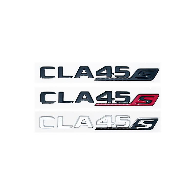 LWC1  3D ABS Car Rear Trunk Badge Decal Emblem Sticker S Logo For Mercedes AMG A GLA CLA 45 GLE GLC C E 63 S X156 W205 W212 W207 W176
