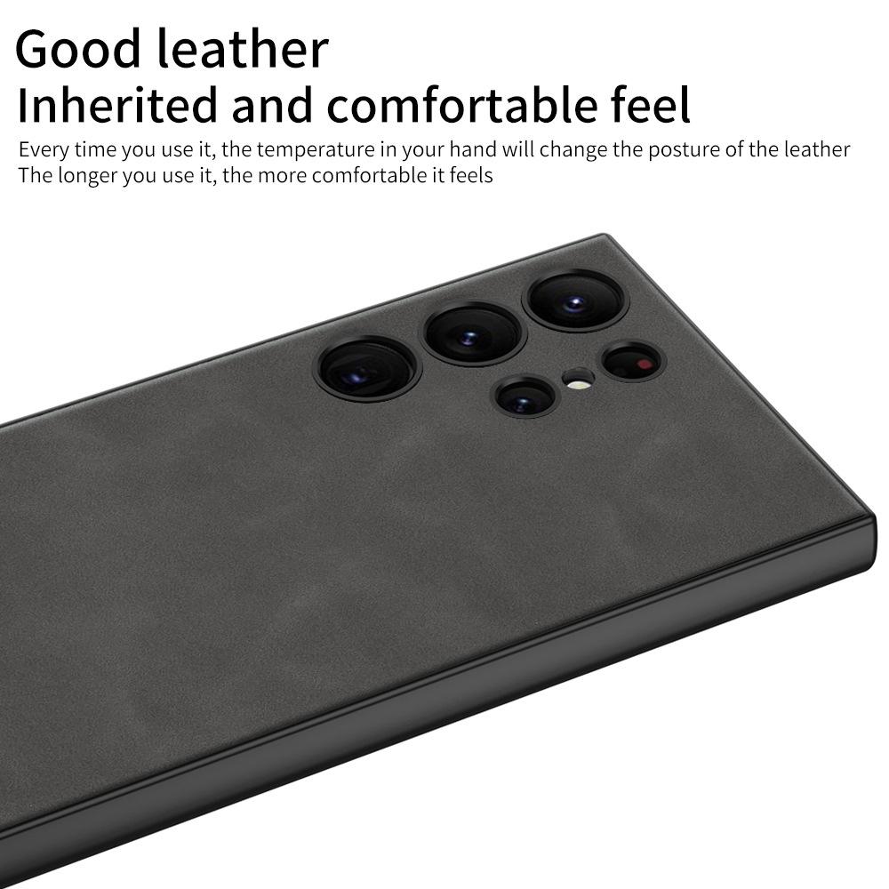 New Samsung S23 Ultra Frosted Leather Fully Inclusive Protective Case S23Plus Anti Fingerprint S23 Patch Mobile Phone Case
