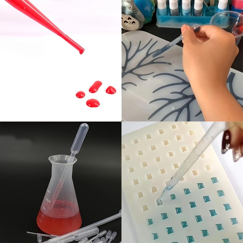 100Pcs/Lot Disposable 1-3ml Plastic Eye Dropper Transfer Graduated Pipettes for DIY Epoxy Resin Silicone Mold Jewelry Making Too Accessory